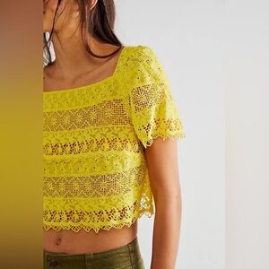 Free People FP One Amelie Crochet Lace Top